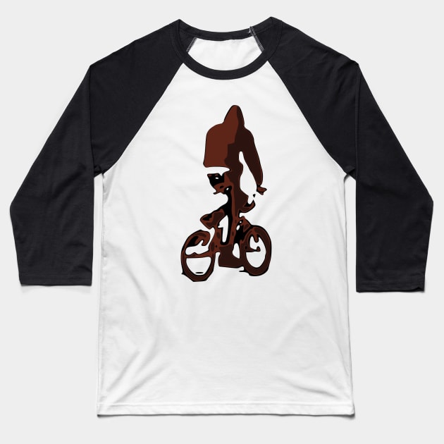 bmx bike silhouette Baseball T-Shirt by yukiotanaka